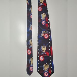 Vintage 1993 Baseball Looney Toons 100% Silk Men's Tie